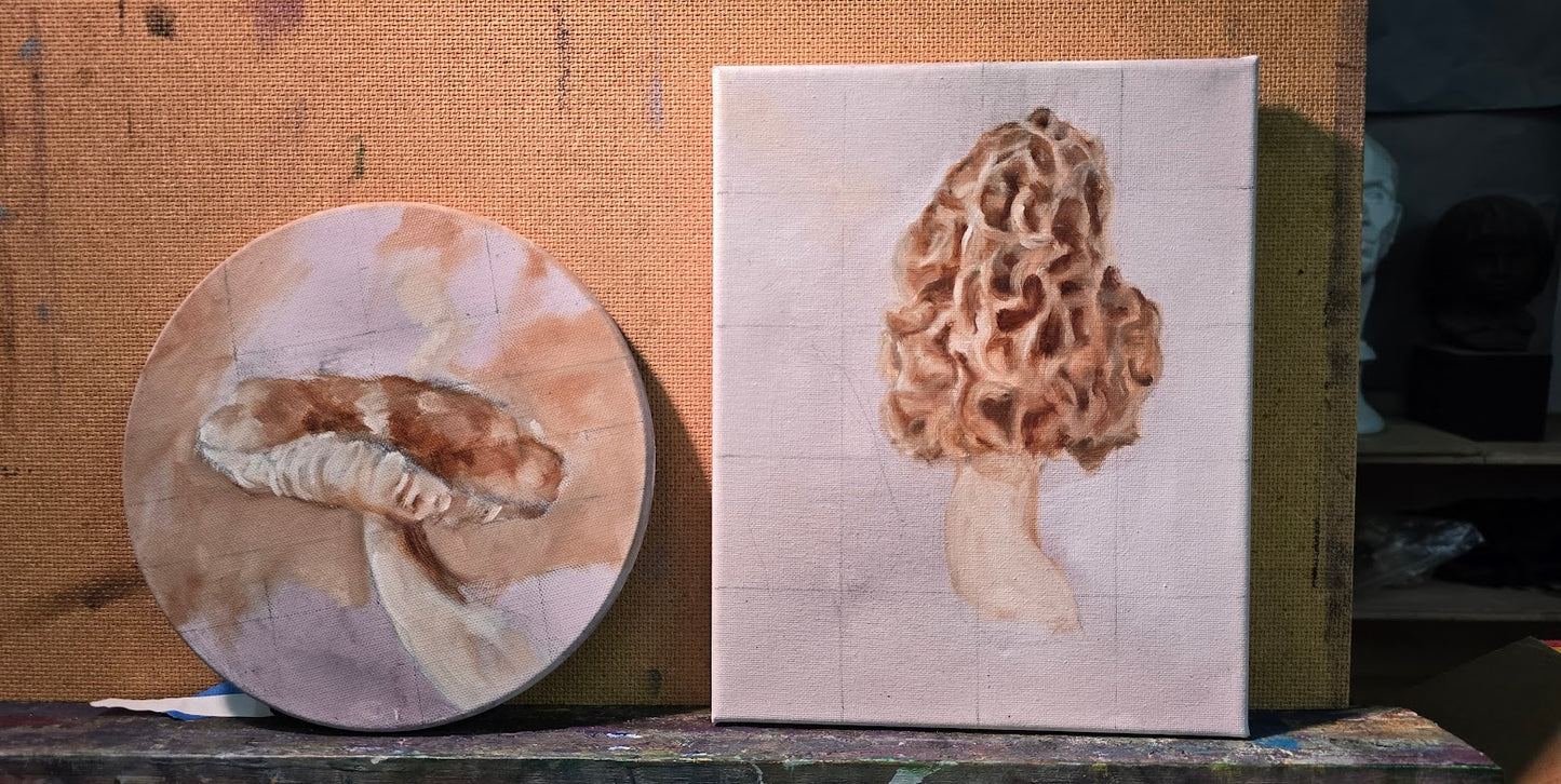 Morel Oil Painting