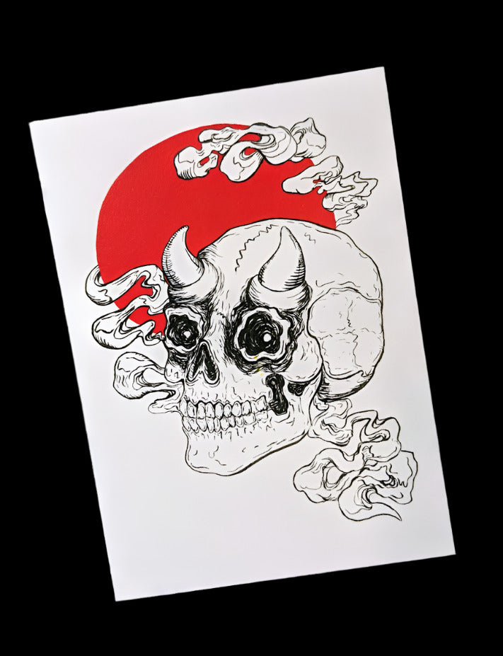Oni Skull Print