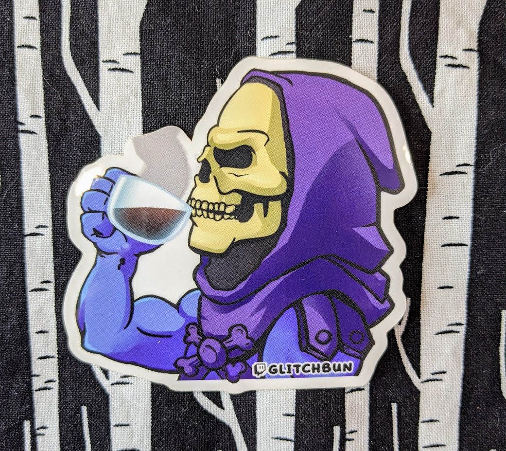 Skeletor Sip Sticker