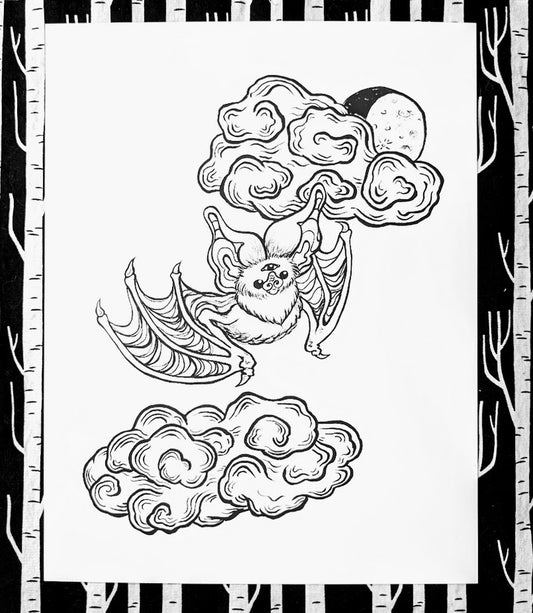 Bat in Clouds
