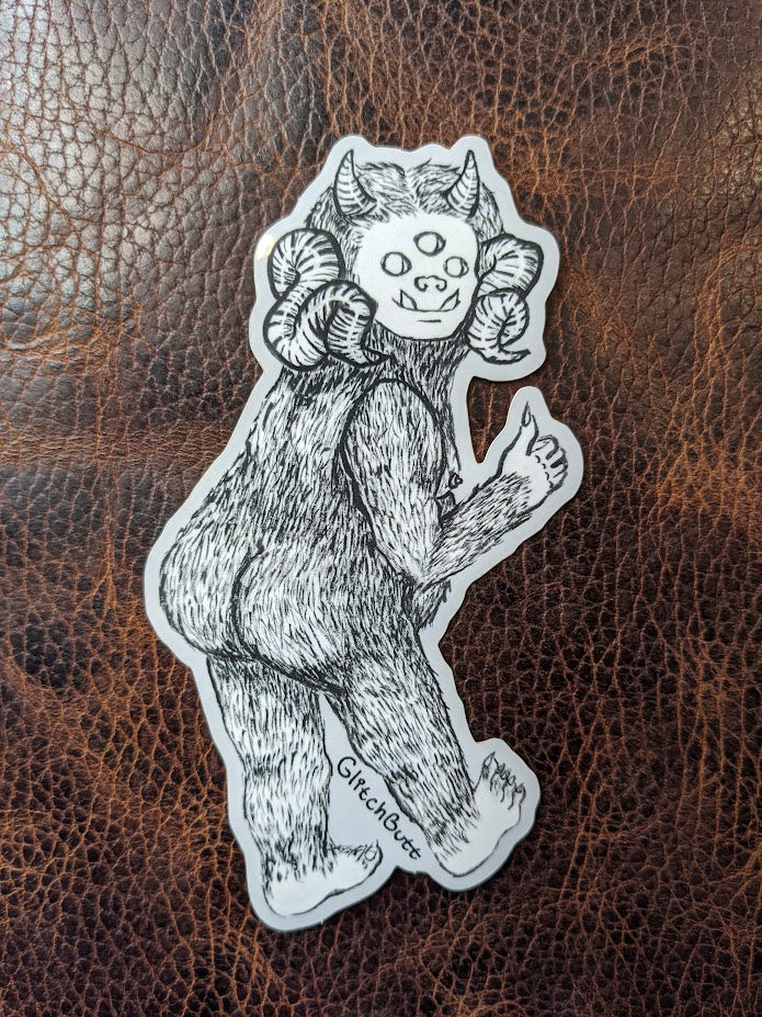 Yeti Butt Sticker