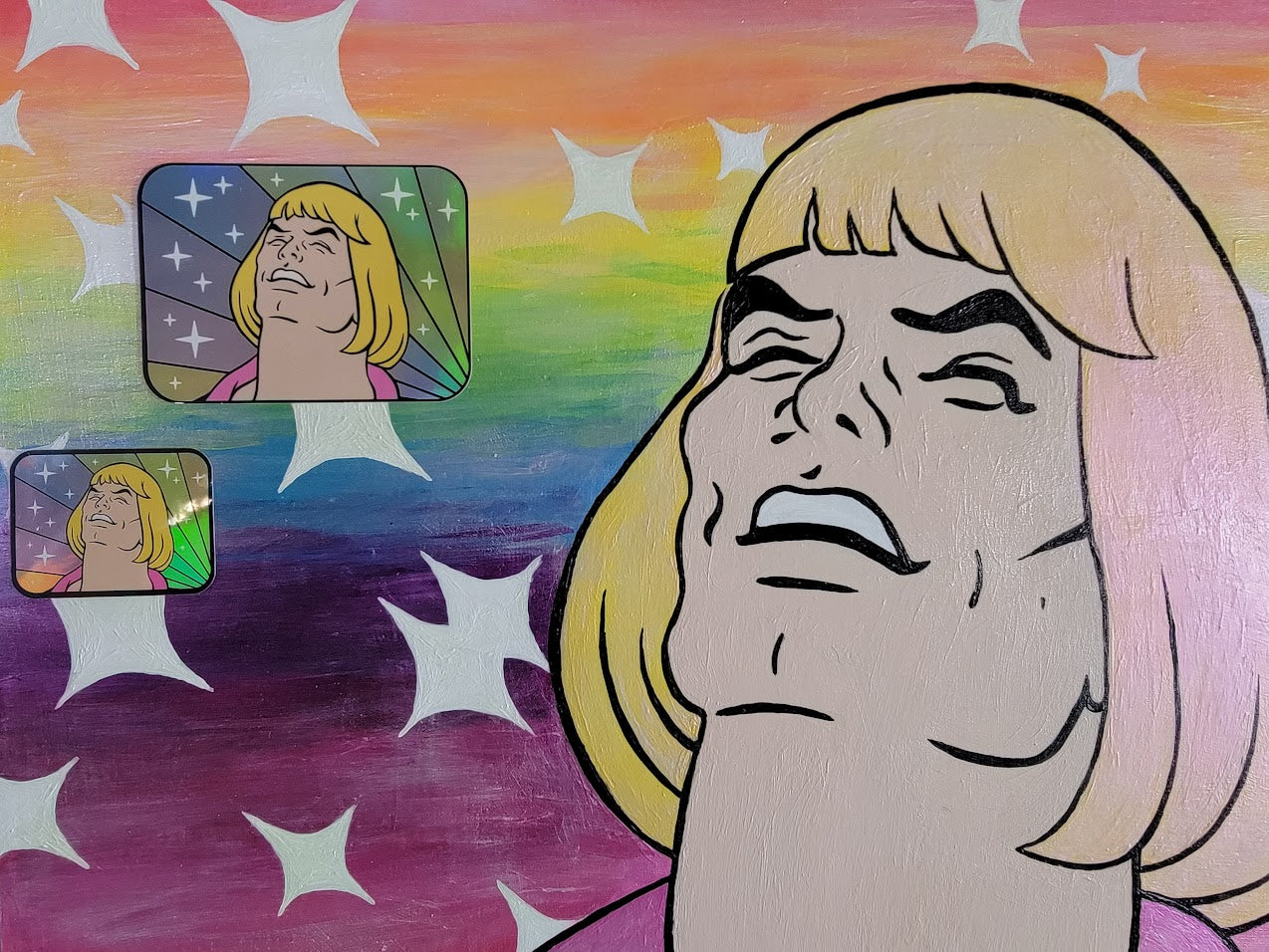 Heya Meme Acrylic Painting