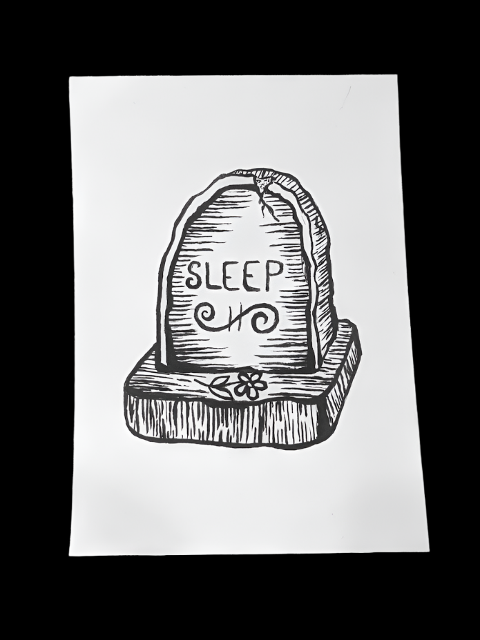 RIP Sleep Print – Glitch Bun